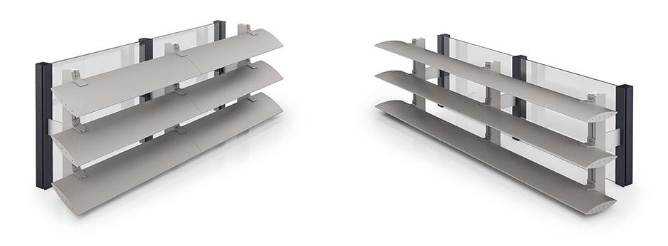 Brise soleil lamas fijas aluminio fingerlip